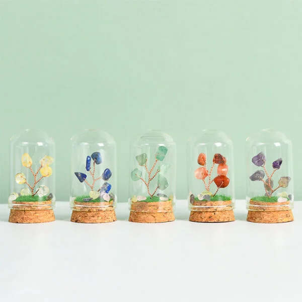 Miniature Eternal Crystal Tree in a bottle with a cork lid