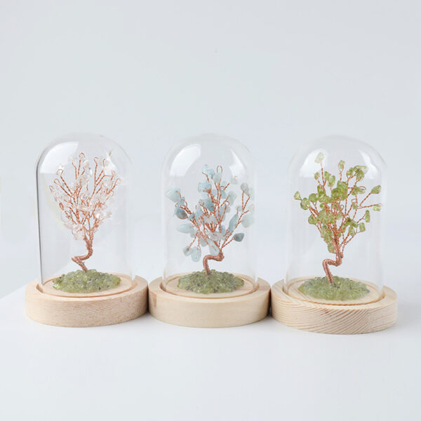 Eternal Crystal Tree in bottle with wooden base