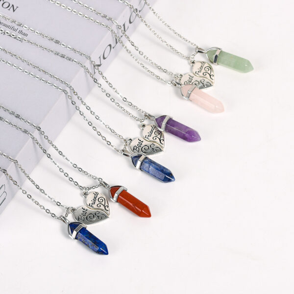 Lover Stone Natural Crystal Stone Necklace Best Friend
